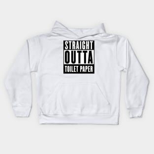 straight outta toilet paper Kids Hoodie